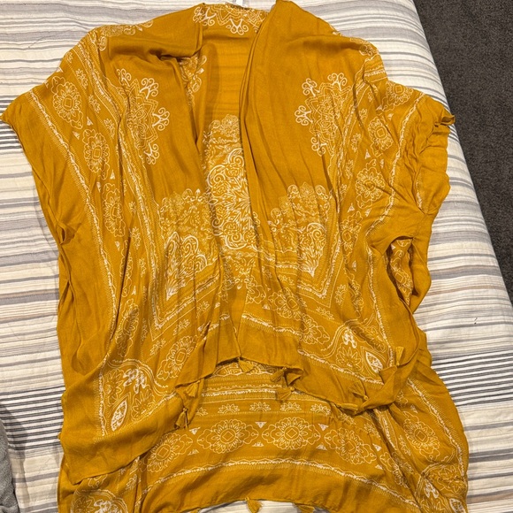 Maurices Tops - Maurices Mustard Boho kimono